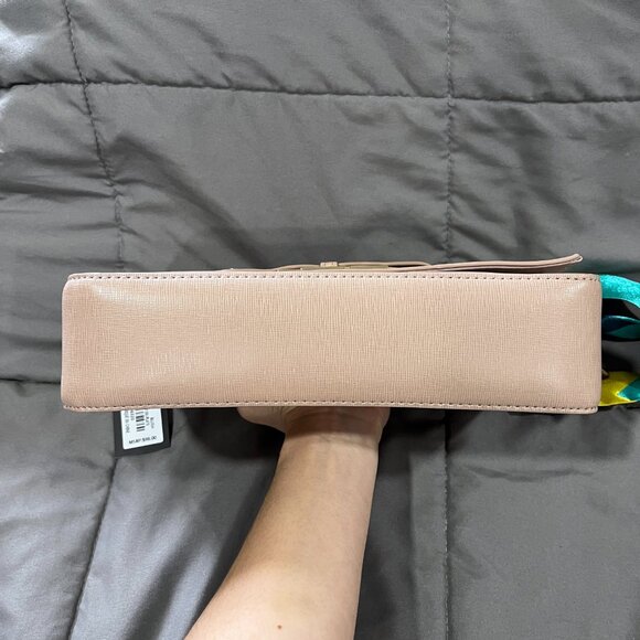 🎁 NWT 🎁 Badgley Mischka Dusty Pink Crossbody Purse with Accent Scarf - Picture 7 of 9